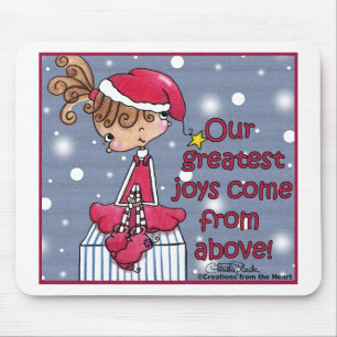 Christmas Girl-Joy von oben Mousepad
