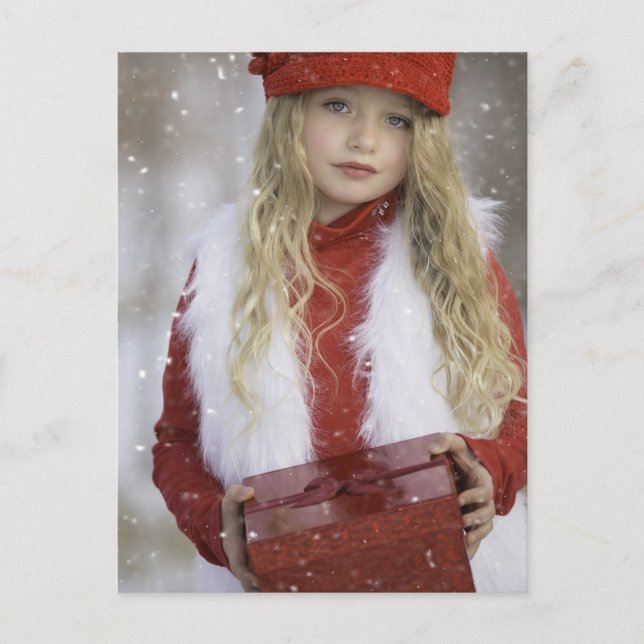 Christmas Girl Postkarte (Vorderseite)