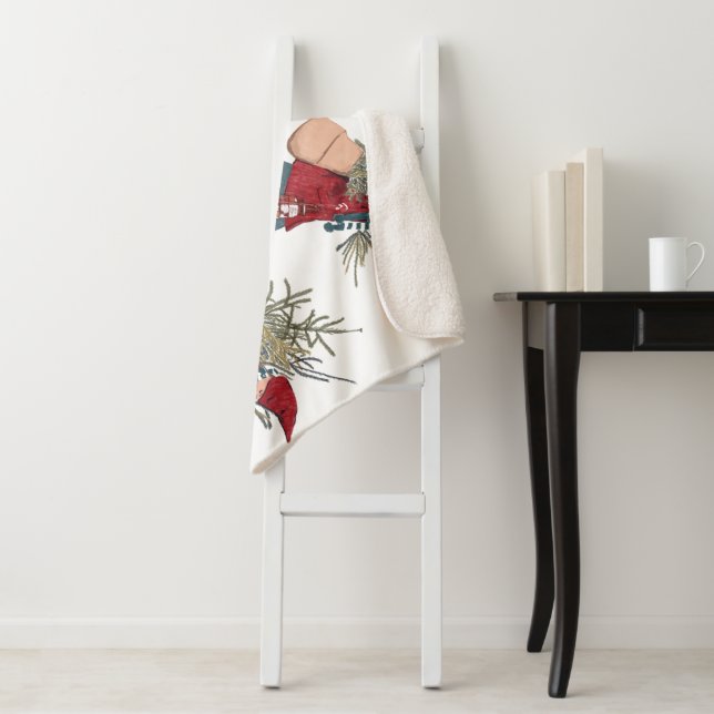 Christmas Girl Sherpa Blanket Sherpadecke (Beispiel)