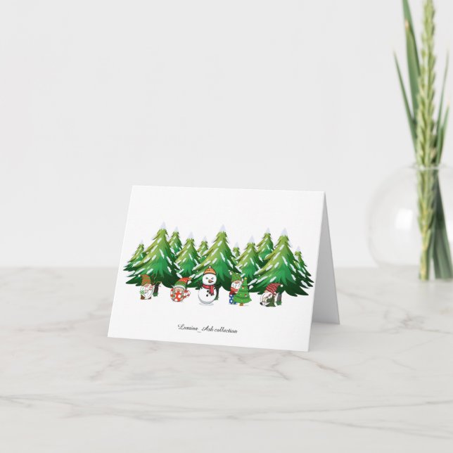 Christmas Gnome Card Dankeskarte (Vorderseite)