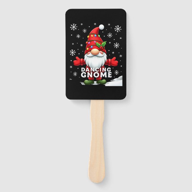 Christmas Gnome Dancing Gnome Family Christmas (4) Fächer (Vorderseite)