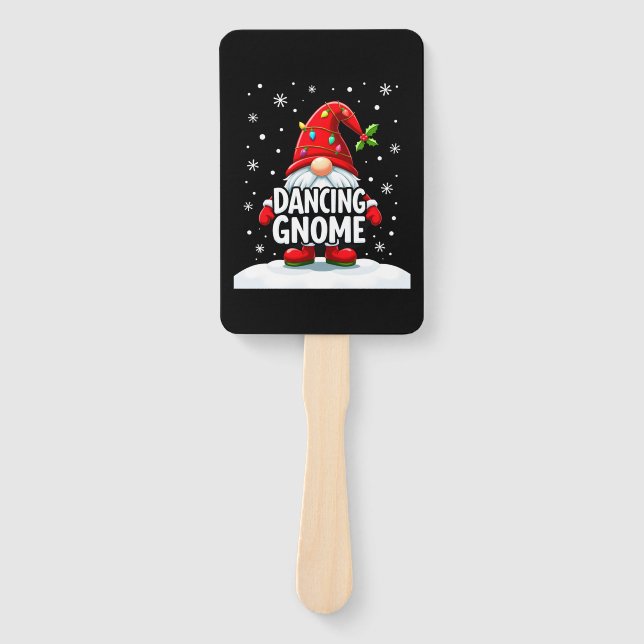 Christmas Gnome Dancing Gnome Family Christmas (5) Fächer (Vorderseite)