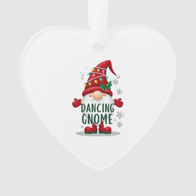 Christmas Gnome Dancing Gnome Family Christmas (6) Ornament (Vorderseite)