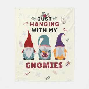 Christmas Gnome Family Niedlich Fleecedecke