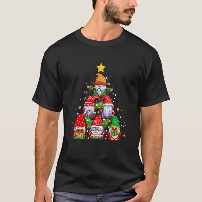 Christmas Gnome   Family Pajamas Gnome Tree Xmas 8 T-Shirt (Vorderseite)