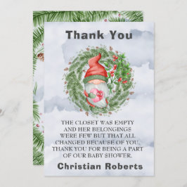 Christmas Gnome Geburtstagsparty Dankeschön Karten