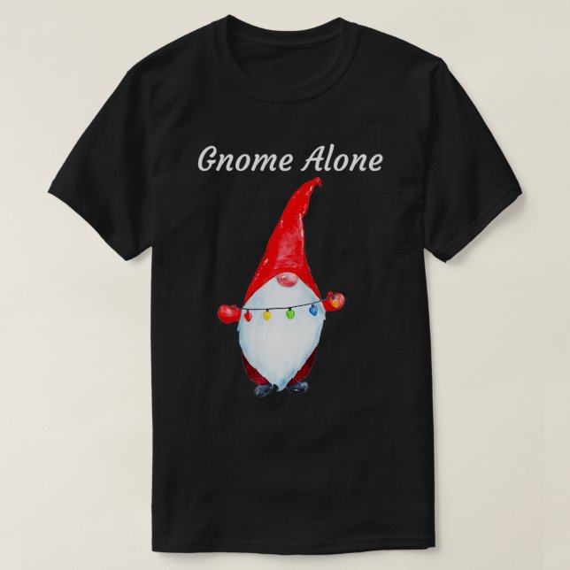 Christmas Gnome  Gnome Alone  T-Shirt (Design vorne)