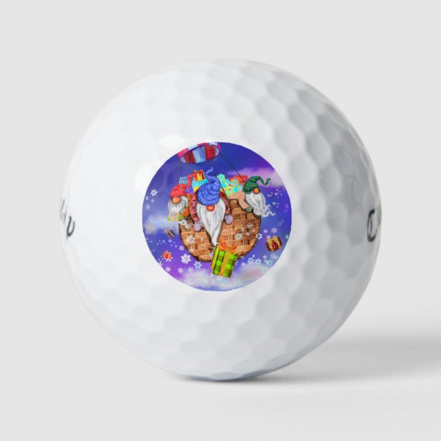 Christmas Gnome Golf Balls Golfball (Vorderseite)
