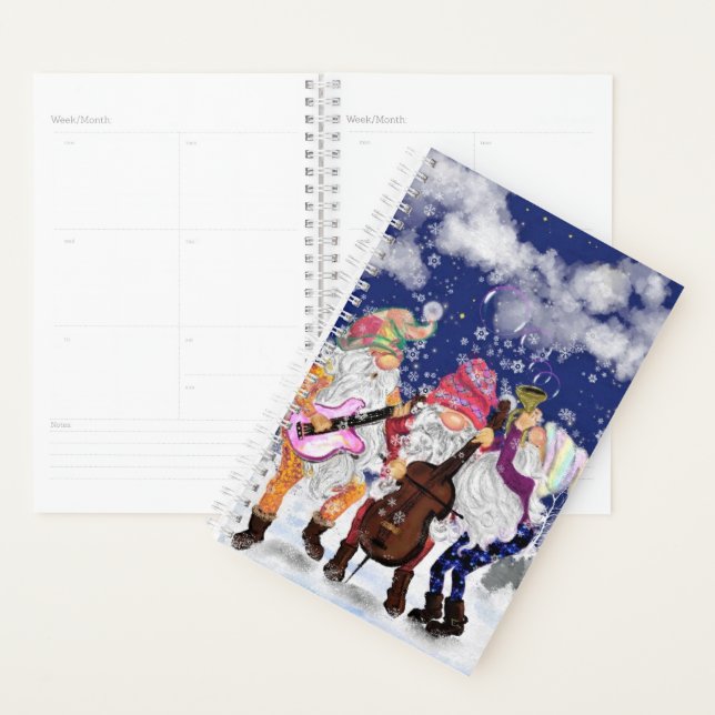 Christmas Gnome Musical Band Funny Planner Planer (Anzeige)