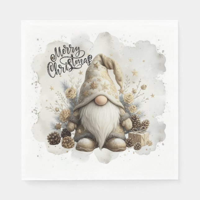 Christmas Gnome Napkins Serviette (Vorderseite)