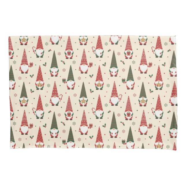 Christmas Gnome Party Pattern Kissenbezug (Vorderseite-Links)