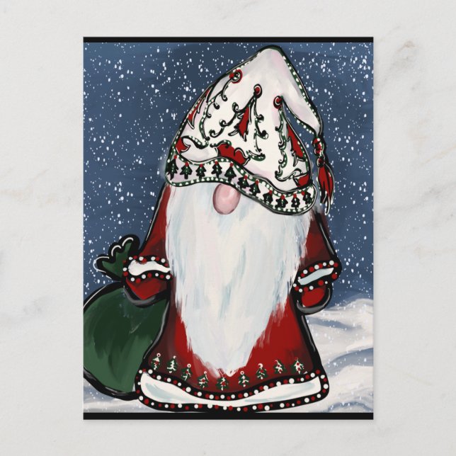 CHRISTMAS GNOME POSTKARTE (Vorderseite)
