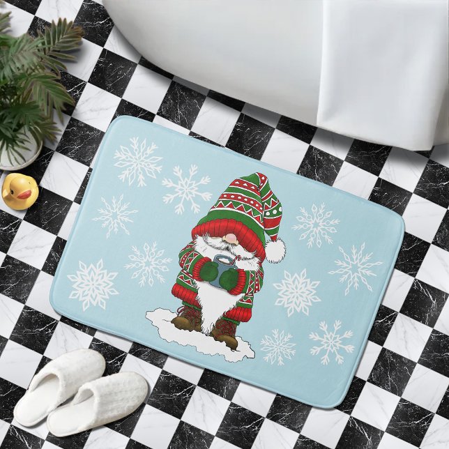 Christmas Gnome Red Green Niedlich Badematte (Von Creator hochgeladen)