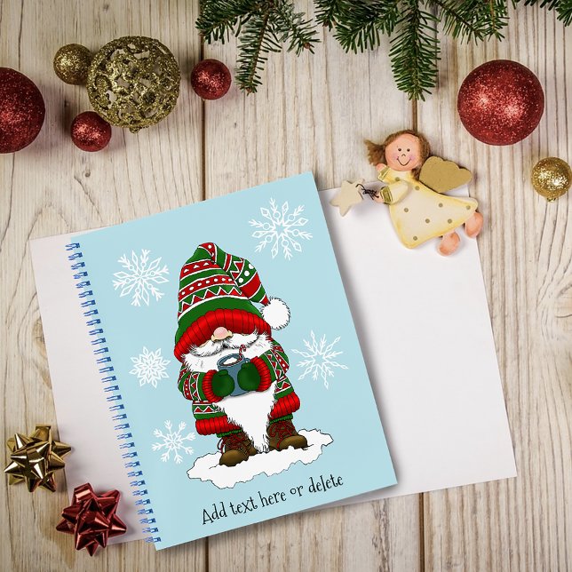 Christmas Gnome Red Green Niedlich Notizbuch (Von Creator hochgeladen)