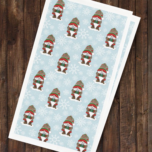 Christmas Gnome Red Green Niedlich Serviette (Von Creator hochgeladen)