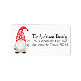 Christmas Gnome Return Address Label Adressaufkleber