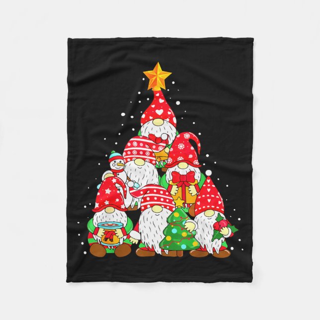 Christmas Gnome Shirt For Family Pajamas Gnome Xma Fleecedecke (Vorderseite)
