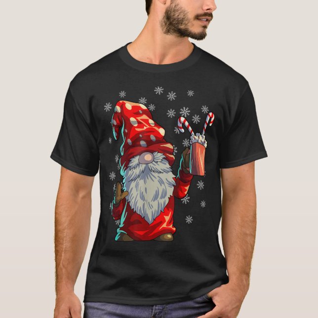 Christmas Gnome Shirt Männer Frauen Buffalo Karier (Vorderseite)