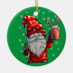 Christmas Gnome Shirt Männer Frauen Buffalo Karier Keramik Ornament