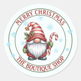 Christmas Gnome Sticker | Editable Text Label