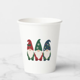 "Christmas Gnome Trio - Feierlicher Feiertag Pappbecher