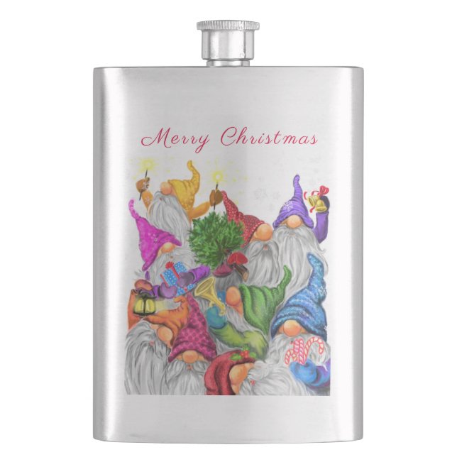 Christmas Gnomes Flask Flachmann (Vorderseite)