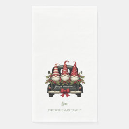 Christmas Gnomes Paper Guest Towels Serviette