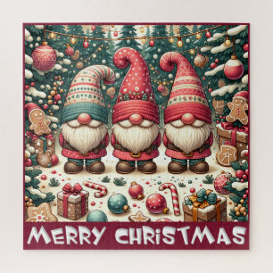 Christmas Gnomes Trio Puzzle