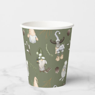 Christmas Gnomes Woodland Pappbecher