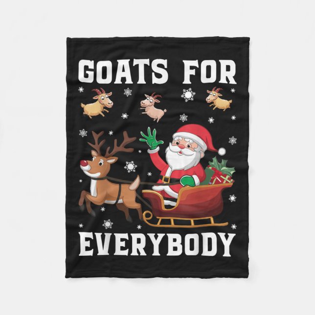 Christmas Goats Uni-kids Christmas Goat Funny , Bl Fleecedecke (Vorderseite)
