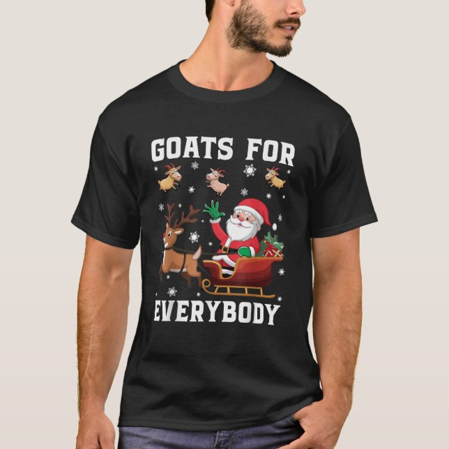 Christmas Goats Unisex Kids Christmas Goat Funny   T-Shirt (Vorderseite)