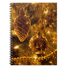 Christmas Gold Pine Cone Notizblock
