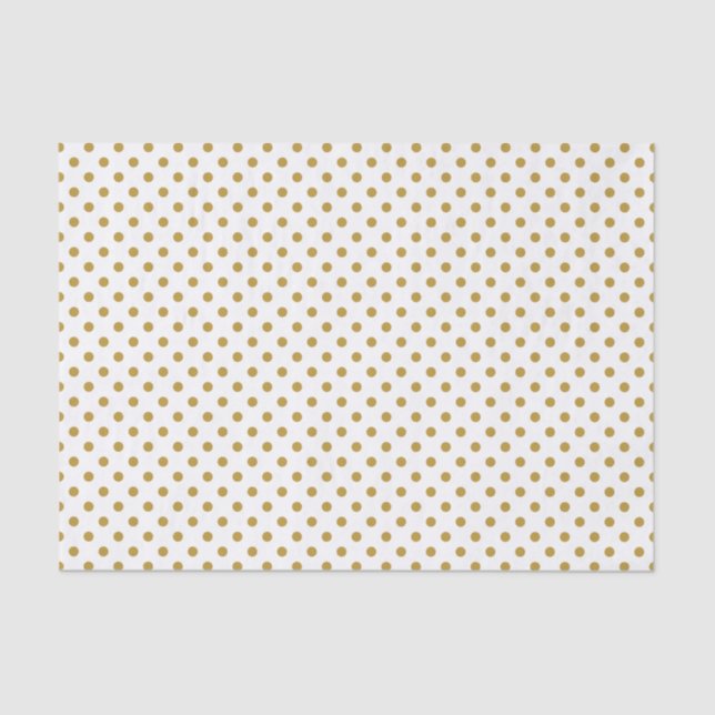 Christmas Gold Polka Dot Wrapping Tissue Paper Seidenpapier (Vorderseite)