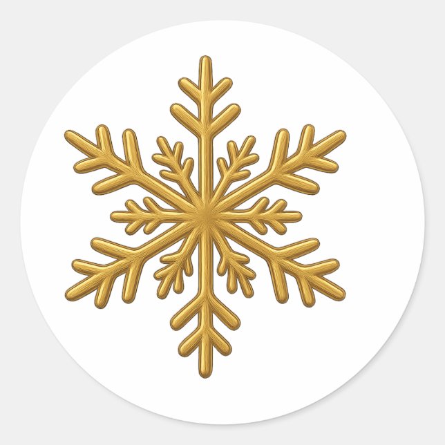 Christmas golden Classic Round Stickers (Vorderseite)