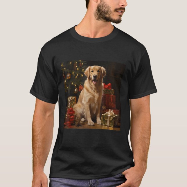 Christmas Golden Retriever Golden Retriever Christ T-Shirt (Vorderseite)