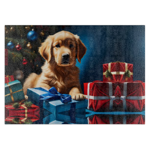CHRISTMAS GOLDEN RETRIEVY PUPPY SCHNEIDEBRETT