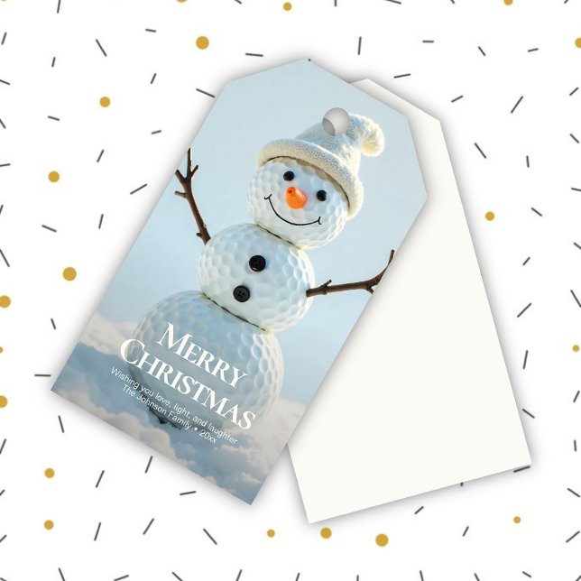 Christmas Golf Ball Snowman Geschenkanhänger (Von Creator hochgeladen)