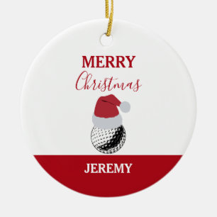 Christmas Golf Ball Sports Individuelle Name Keramik Ornament