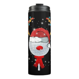 Christmas Golf Ball Thermosbecher