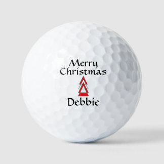 Christmas Golf Balls #Debbie by dalDesignNZ Golfball
