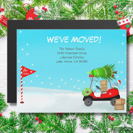 Christmas Golf Cart With Moving Boxes Golf Magnetkarte