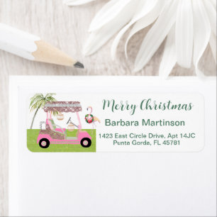 Christmas Golf Lady Thema Rücksendeadresse