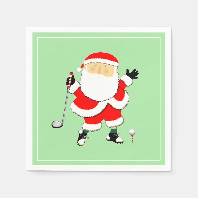 Christmas Golf Party Serviette (Vorderseite)