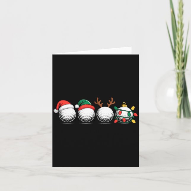 Christmas Golf Player, X-mas  Karte (Vorderseite)