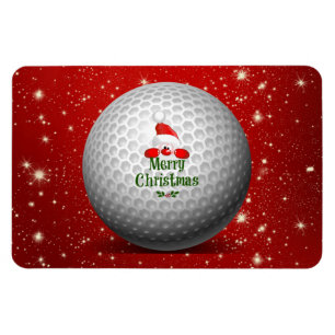 Christmas Golf Santa Design Magnet