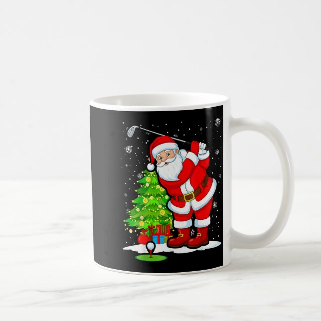 Christmas Golf Santa Golfer Xmas Funny Christmas G Kaffeetasse (Rechts)