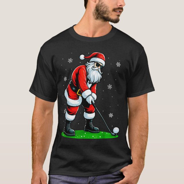 Christmas Golf Santa Golfer Xmas Funny Christmas G T-Shirt (Vorderseite)
