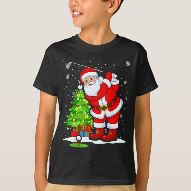 Christmas Golf Santa Golfer Xmas Funny Christmas G T-Shirt (Vorderseite)