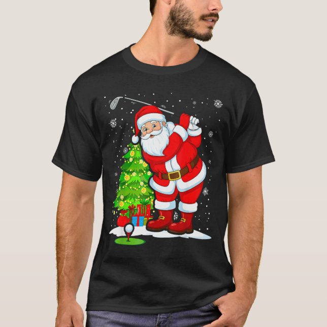 Christmas Golf Santa Golfer Xmas Funny Christmas G T-Shirt (Vorderseite)