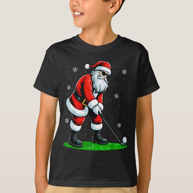 Christmas Golf Santa Golfer Xmas Funny Christmas G T-Shirt (Vorderseite)